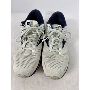 Brooks Ghost 14 Running Shoes White Navy Men's